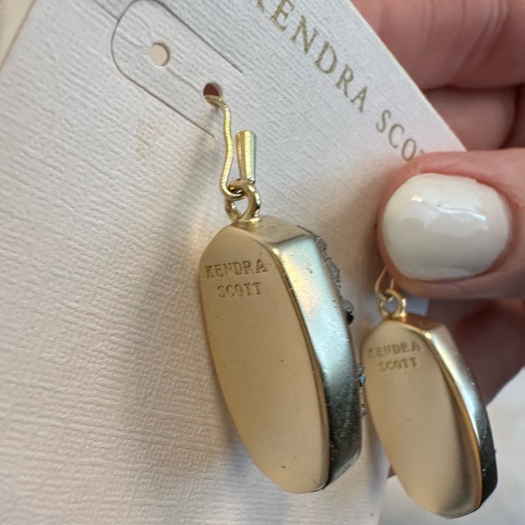 NWOT!! Danay earrings. Platinum drusy - Picture 5 of 6